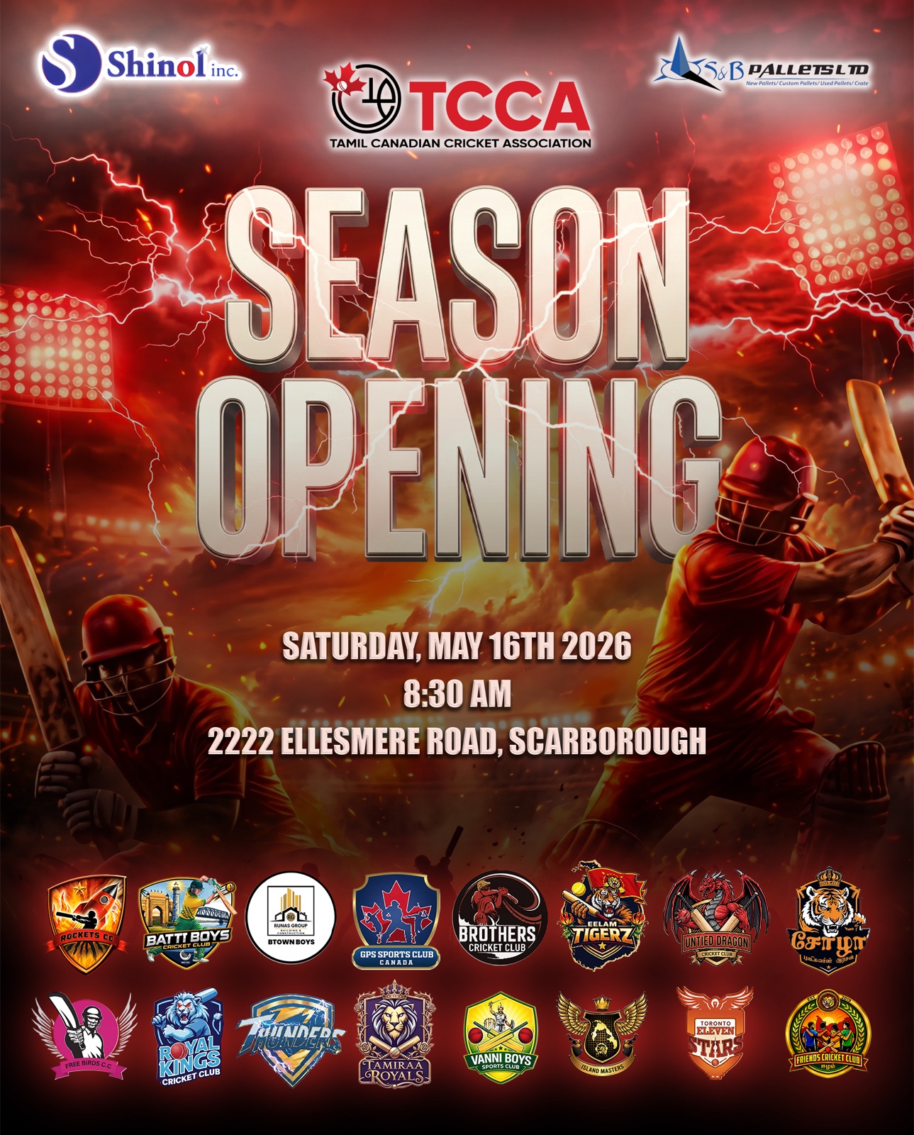 Tamil Canadian Cricket Association (TCCA) — poster